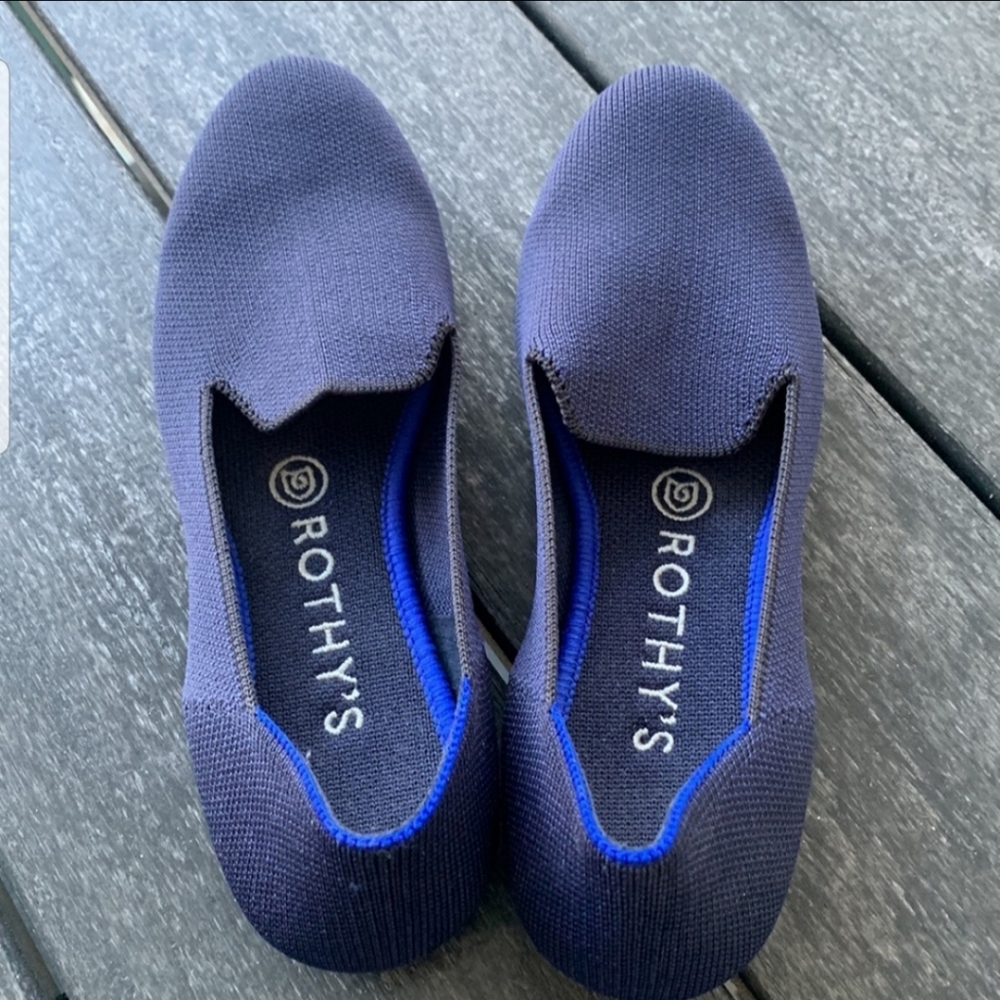 Navy Blue Rothy Loafers - Picture 2 of 2
